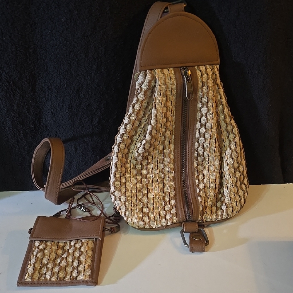 Brown and Tan Bohemian Women's Bag Set